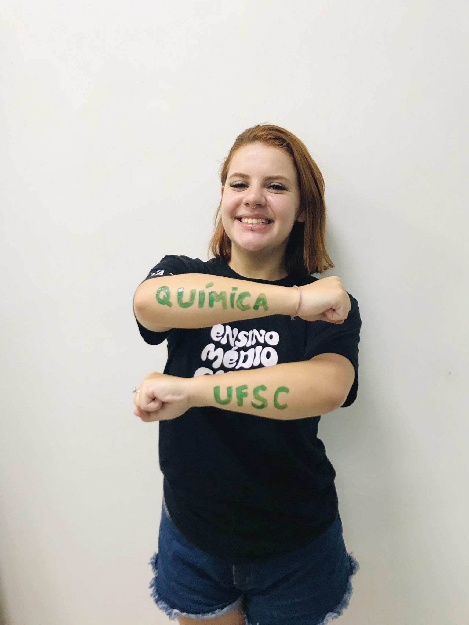 Heloísa, aprovada em Química na UFSC