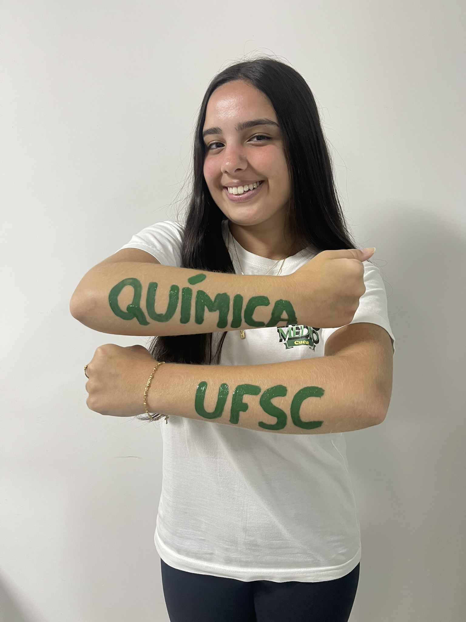 Isabelle, aprovada em Química na UFSC